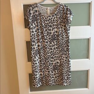 Leopard Print Short Sleeve Dress